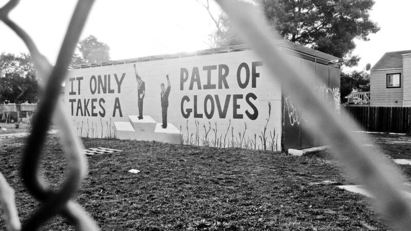 It Only Takes A Pair Of Gloves Mural In Oakland Ca