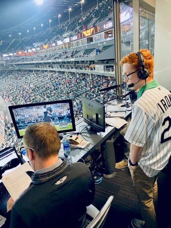 Jake Irons In White Sox Broadcast Booth